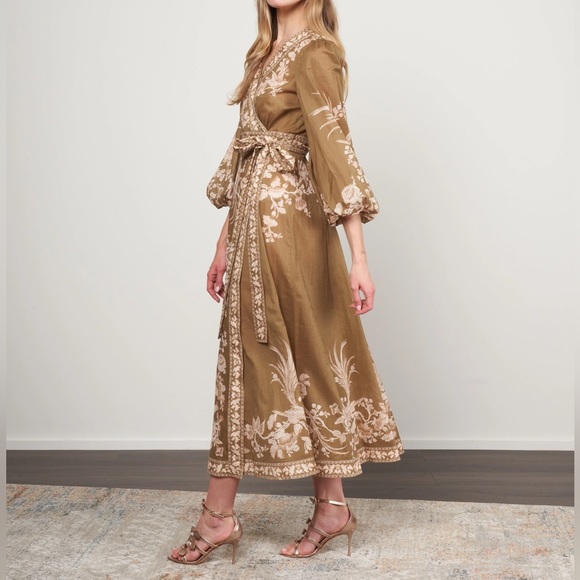 ZIMMERMANN Anneke Wrap Midi Dress - Picture 3 of 14